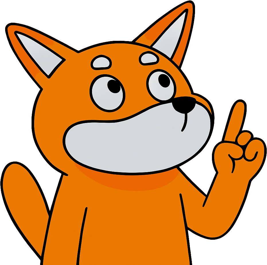 Character pointing up